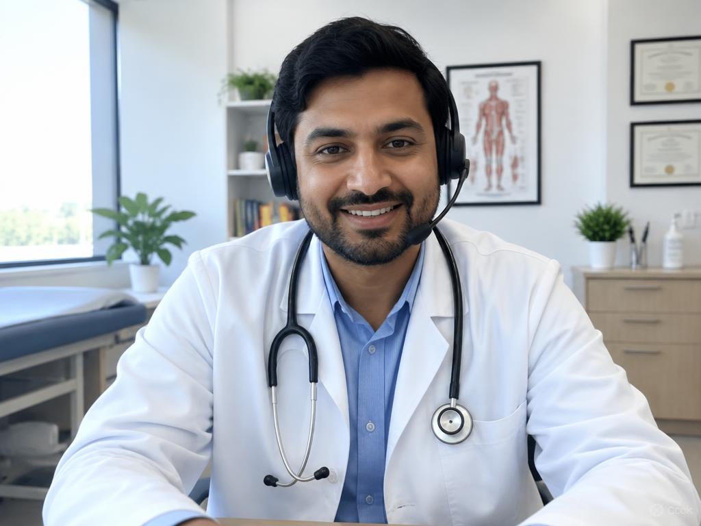 Doctor on the video call